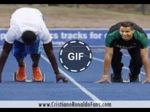 Cristiano Ronaldo Usain Bolt 100m Yarışı